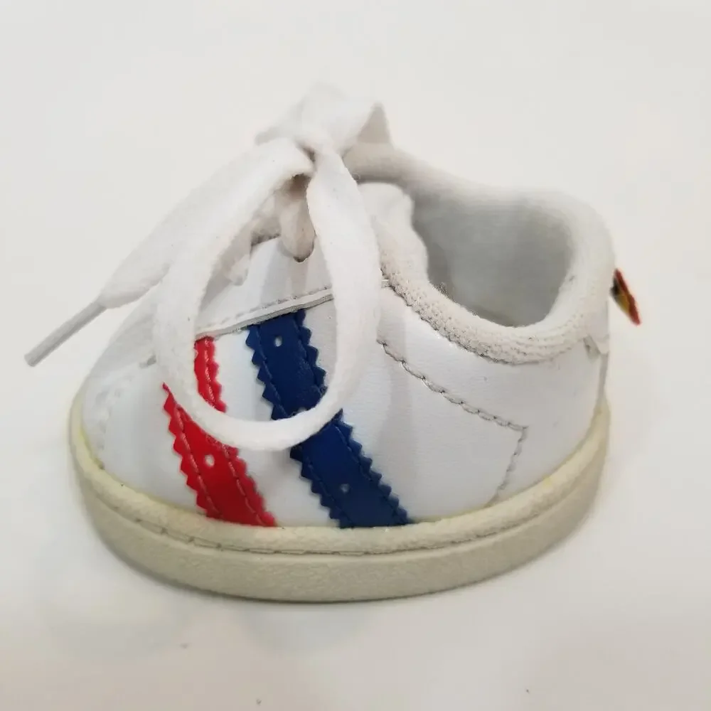 Build-A-Bear Workshop White Red Blue Sneakers